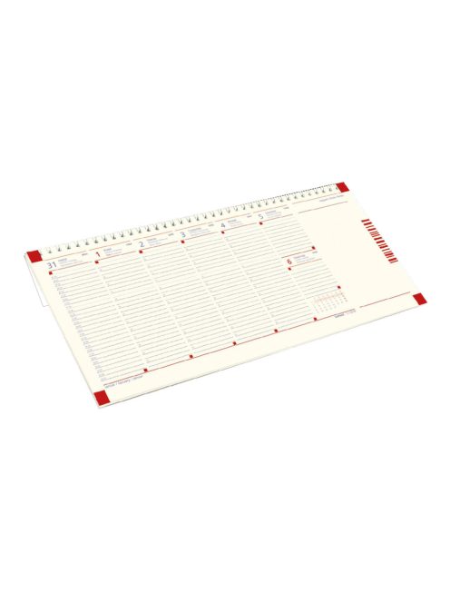Blokkos asztali naptártömb, perforált jegyzetrésszel