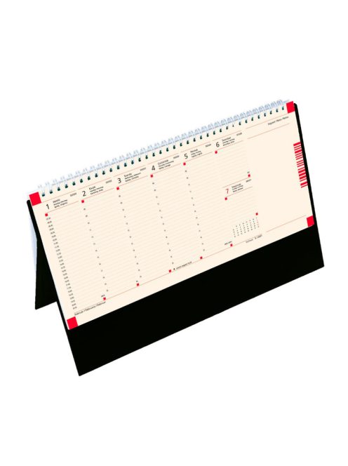 Jegyzettömbös asztali naptár, álló táblával