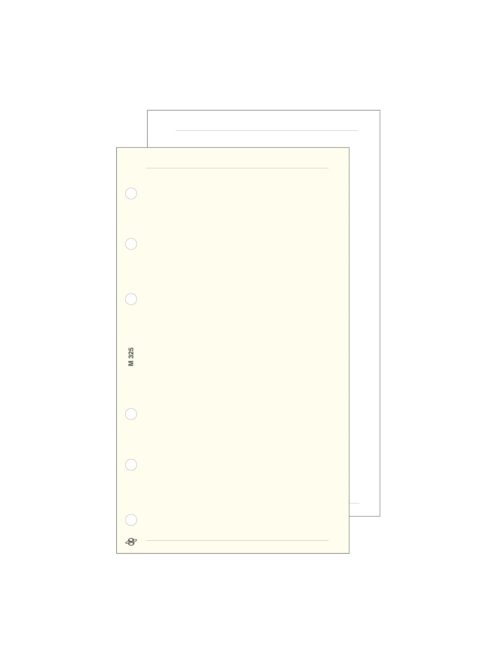 L325 Üres jegyzetlap, fehér