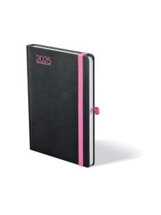 Nero A5 heti határidőnapló fekete-pink - 2025
