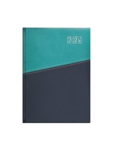 Duplex A5 napi türkiz-kék határidőnapló - 2026