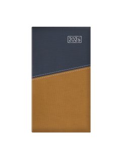 Duplex álló zsebnaptár kék-mustár - 2026