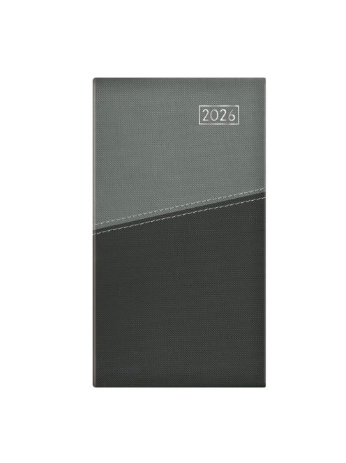 Duplex álló zsebnaptár szürke-antracit - 2026