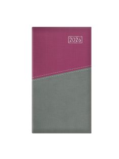Duplex álló zsebnaptár lila-szürke - 2026