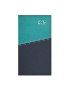 Duplex álló zsebnaptár türkiz-kék - 2026