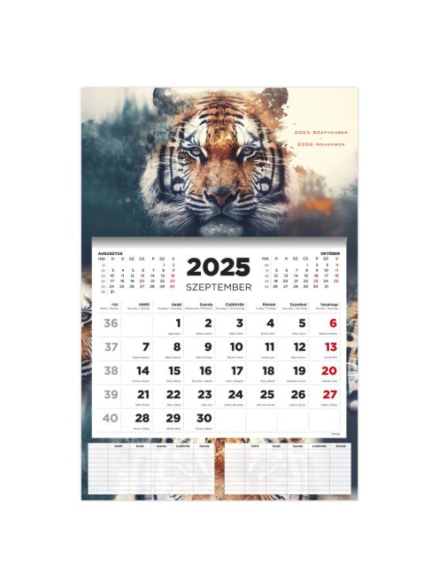 D076 Diák falinaptár tiger 2025-2026