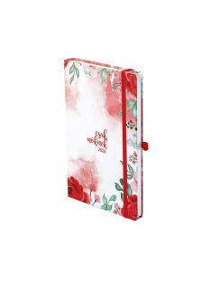 Csak nőknek - tervező naptár piros virág - 2026