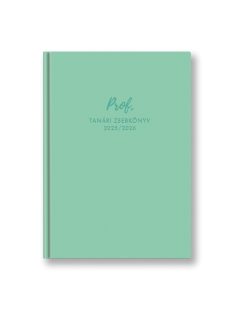 Prof tanári zsebkönyv mentazöld műbőr 2025-2026