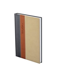 Fashion B5 heti határidőnapló antracit-barna-bézs - 2026