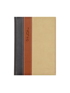 Fashion B5 heti határidőnapló antracit-barna-bézs - 2026