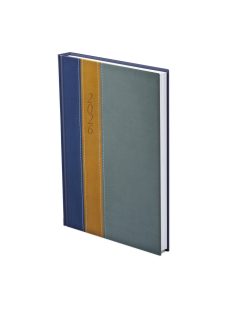 Fashion B5 heti határidőnapló kék-okker-szürke - 2026