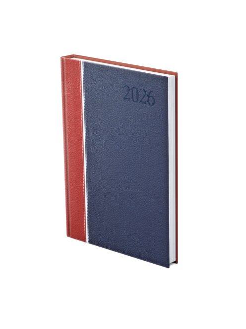 Groovy B5 heti határidőnapló bordó-fehér-kék - 2026
