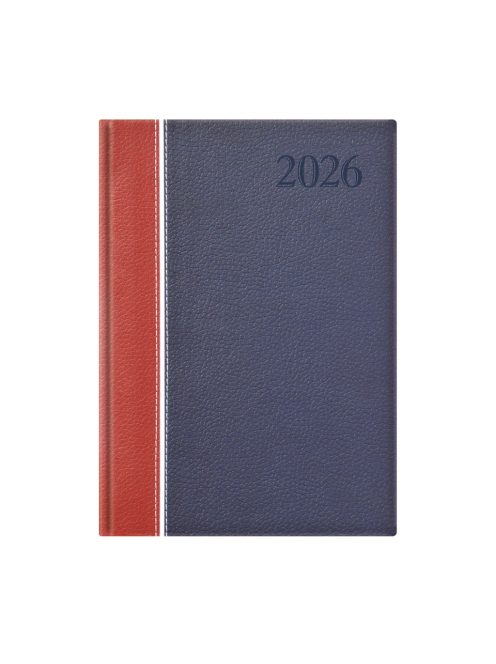 Groovy B5 heti határidőnapló bordó-fehér-kék - 2026