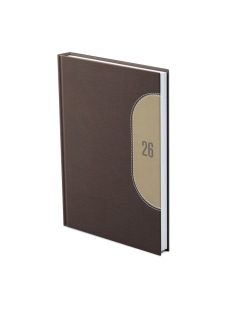 Kredo B5 heti határidőnapló barna-bézs - 2026