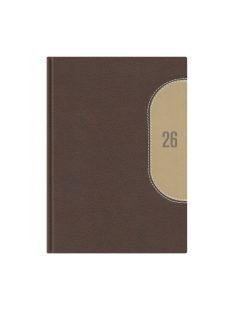 Kredo B5 heti határidőnapló barna-bézs - 2026