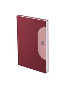 Kredo B5 heti határidőnapló bordó-barack - 2026