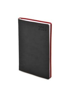 Madeira B5 heti határidőnapló fekete-bordó - 2026