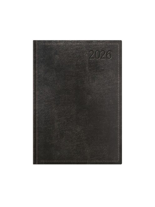 Traditional B5 heti határidőnapló fekete - 2026