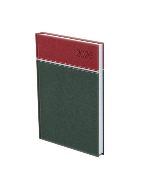 Young B5 heti határidőnapló bordó-fehér-zöld - 2026