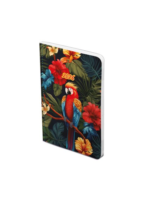 Flexi B6 heti határidőnapló papagáj - 2026