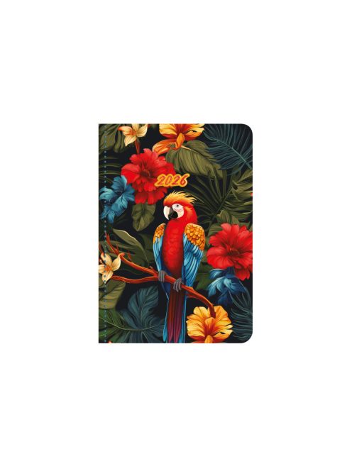 Flexi B6 heti határidőnapló papagáj - 2026