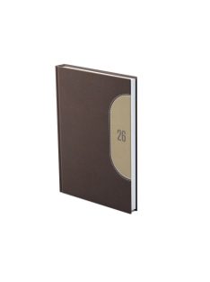 Kredo B6 heti határidőnapló barna-bézs - 2026