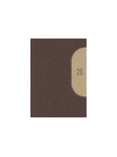 Kredo B6 heti határidőnapló barna-bézs - 2026