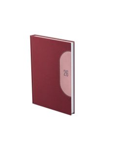 Kredo B6 heti határidőnapló bordó-barack - 2026