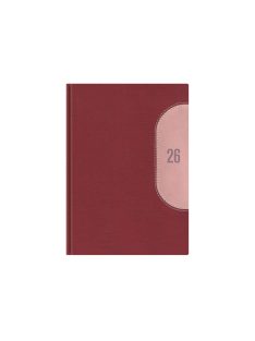 Kredo B6 heti határidőnapló bordó-barack - 2026