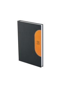 Kredo B6 heti határidőnapló fekete-sárga - 2026