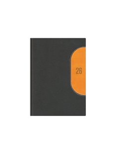 Kredo B6 heti határidőnapló fekete-sárga - 2026