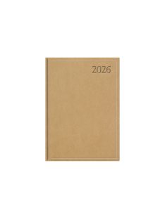 Traditional B6 heti határidőnapló bézs - 2026
