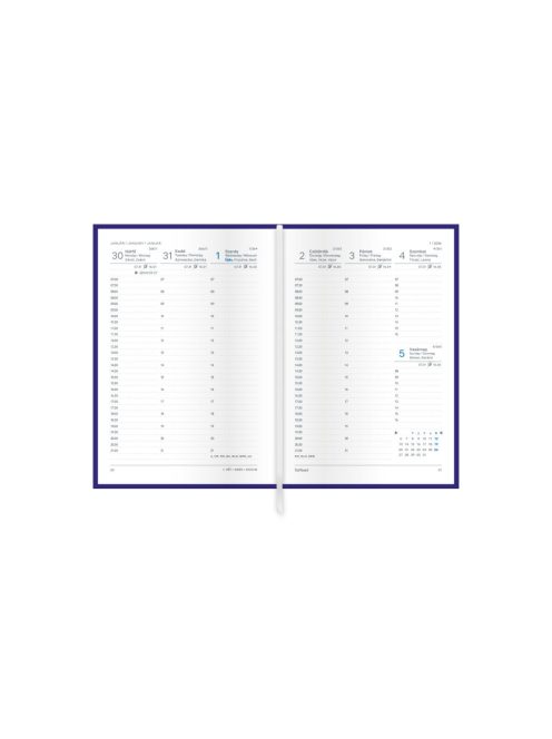 Vario B6 heti határidőnapló kék-rózsa-szürke - 2026