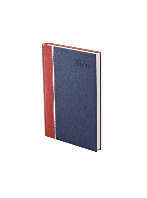 Groovy A5 heti határidőnapló bordó-fehér-kék - 2026