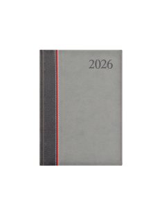   Groovy A5 heti határidőnapló antracit-piros-szürke - 2026