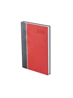   Groovy A5 heti határidőnapló antracit-ezüst-bordó - 2026