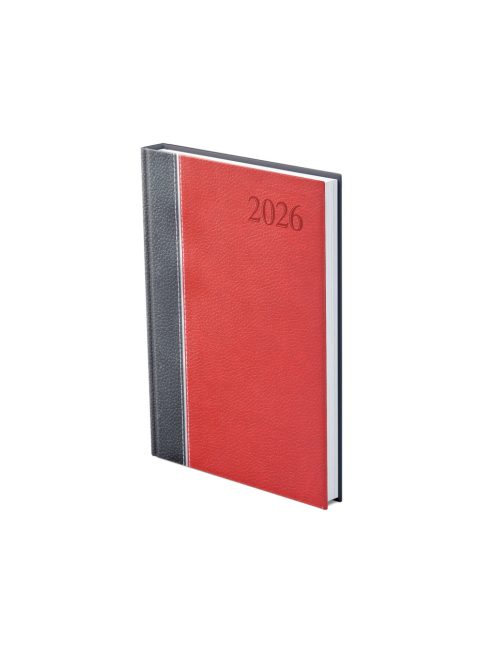 Groovy A5 heti határidőnapló antracit-ezüst-bordó - 2026