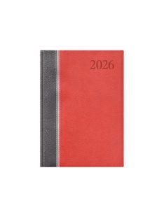   Groovy A5 heti határidőnapló antracit-ezüst-bordó - 2026