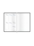 Groovy A5 heti határidőnapló antracit-ezüst-bordó - 2026