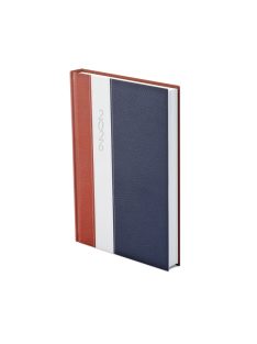 Fashion A5 napi határidőnapló bordó-fehér-kék - 2026