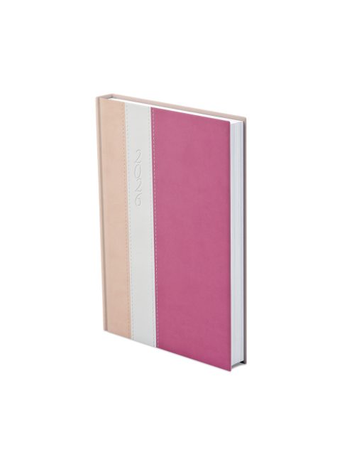 Fashion A5 napi határidőnapló rózsa-fehér-mályva - 2026