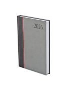 Groovy A5 napi határidőnaplóó antracit-piros-szürke - 2026