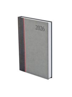   Groovy A5 napi határidőnaplóó antracit-piros-szürke - 2026