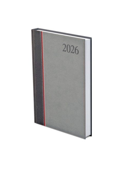Groovy A5 napi határidőnaplóó antracit-piros-szürke - 2026