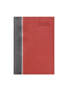   Groovy A5 napi határidőnapló antracit-ezüst-bordó - 2026