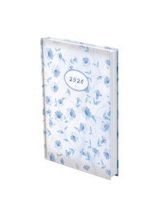 Joy A5 napi határidőnapló kék virág - 2026