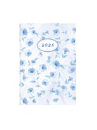 Joy A5 napi határidőnapló kék virág - 2026