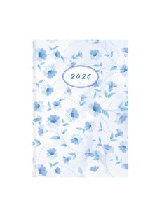 Joy A5 napi határidőnapló kék virág - 2026