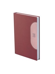 Kredo A5 napi határidőnapló bordó-barack - 2026