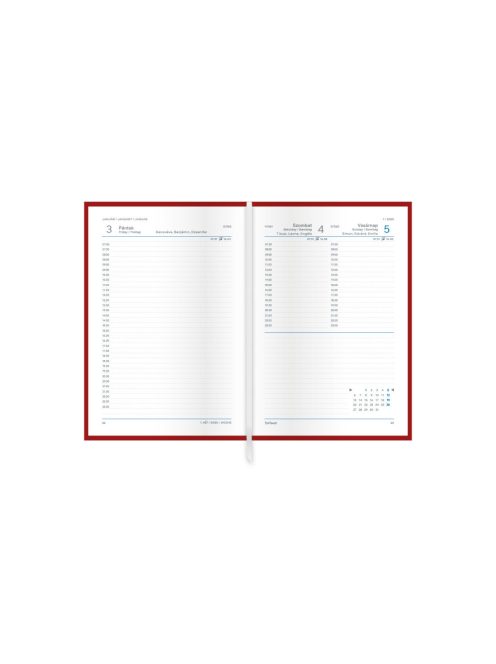 Traditional B6 napi határidőnapló bézs - 2026